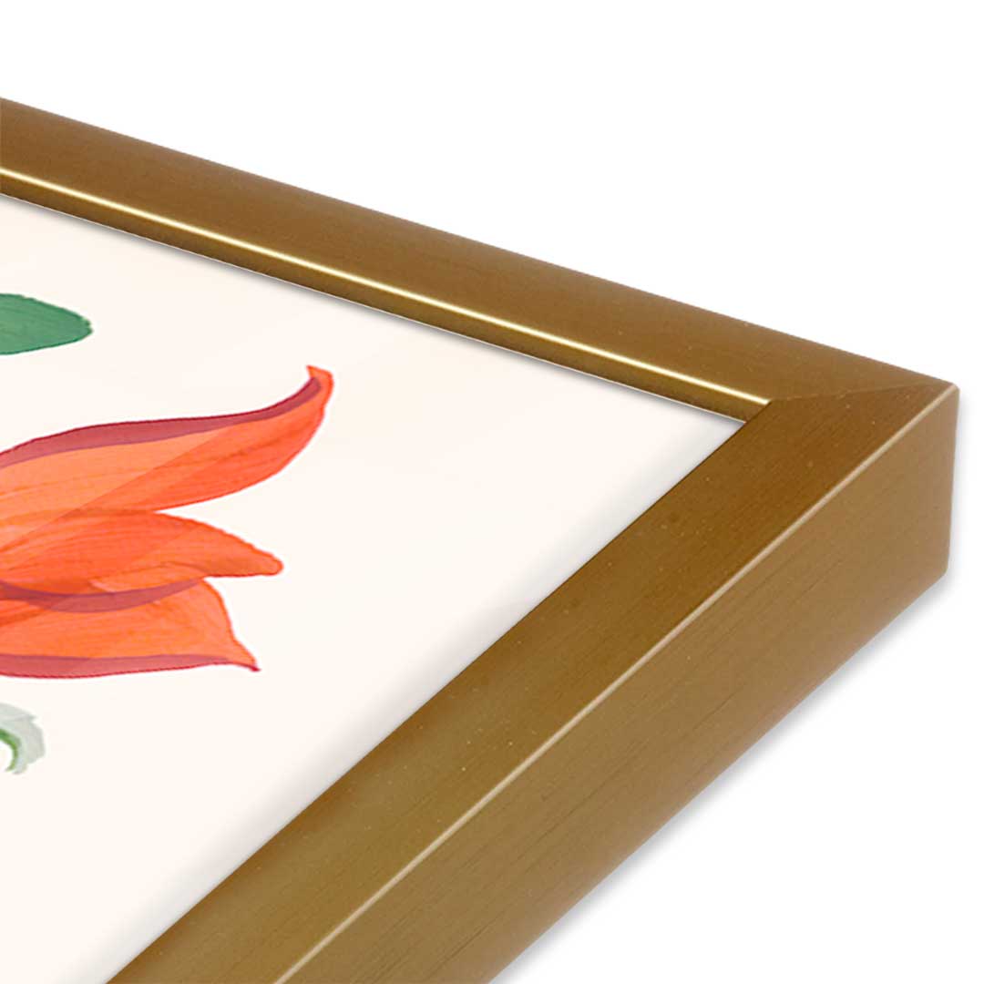 [Color:Polished Gold], Picture of art in a Polished Gold frame at an angle