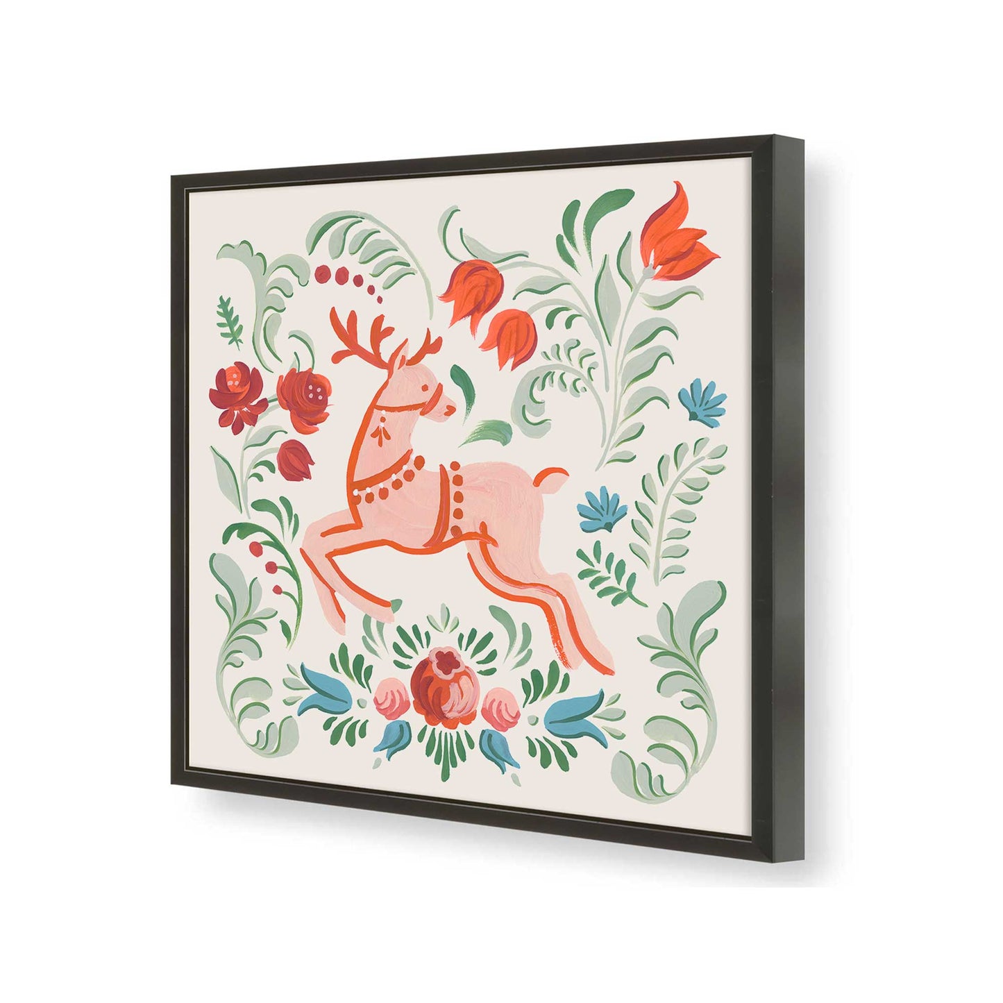 [Color:Satin Black], Picture of art in a Satin Black frame of the corner