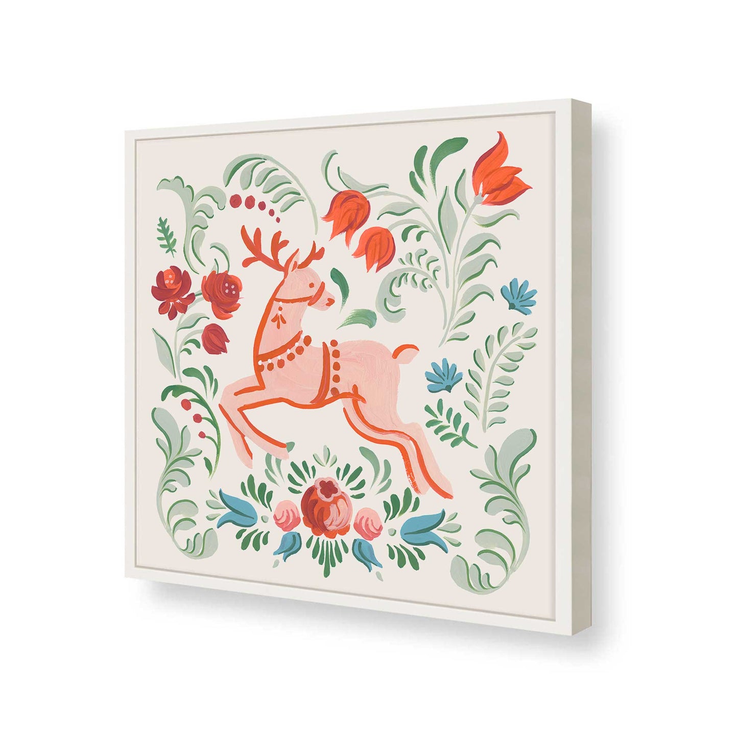 [Color:Opaque White], Picture of art in a Opaque White frame of the corner