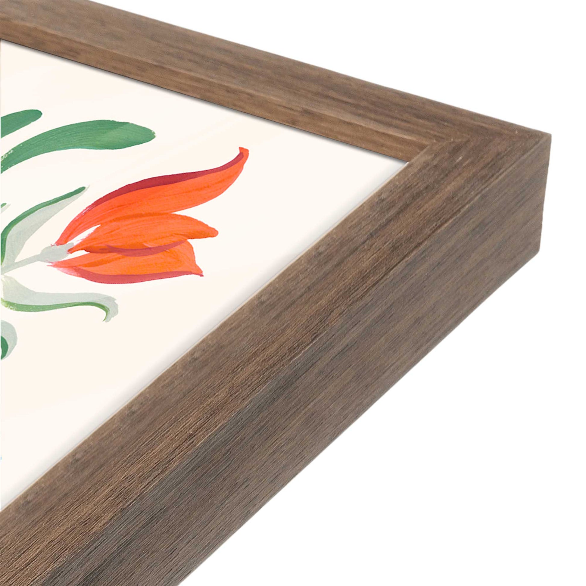 [Color:Walnut], Picture of art in a Walnut frame at an angle