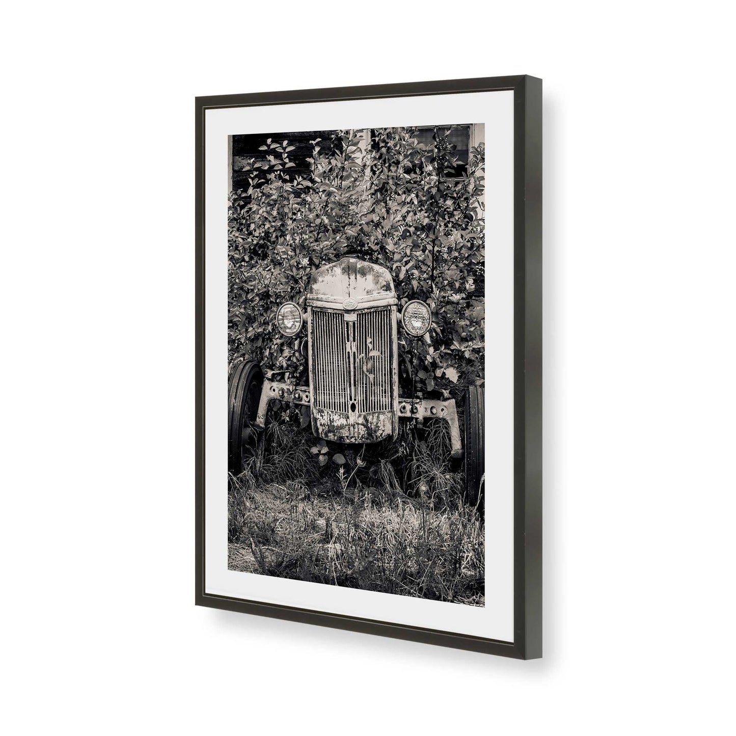 [Color:Satin Black], Picture of art in a Satin Black frame of the corner