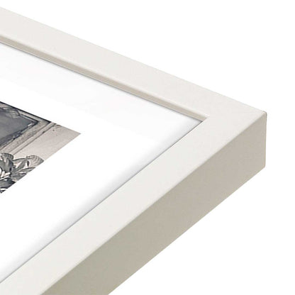 [Color:Opaque White], Picture of art in a Opaque White frame at an angle