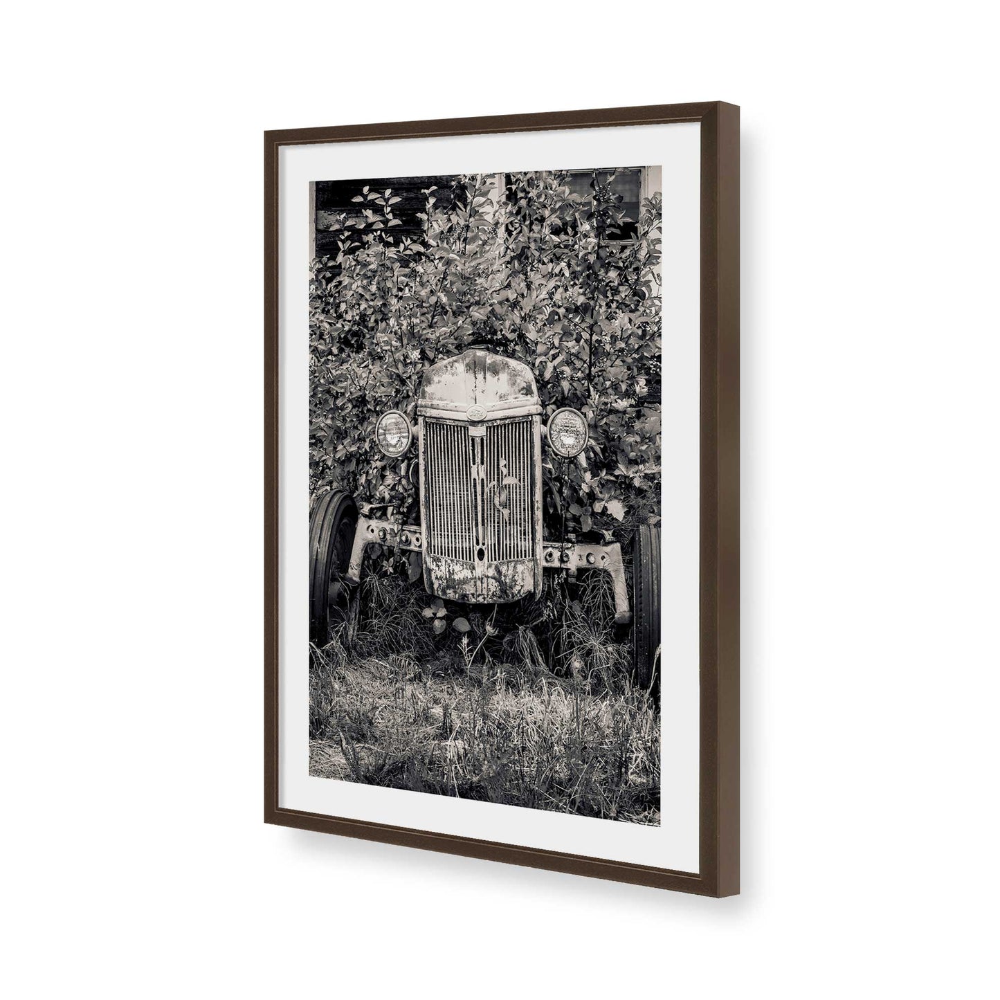 [Color:Brown], Picture of art in a Brown frame of the corner