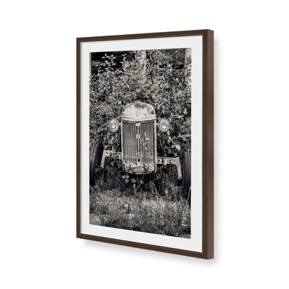 [Color:Brown], Picture of art in a Brown frame of the corner