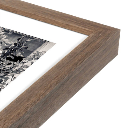 [Color:Walnut], Picture of art in a Walnut frame at an angle