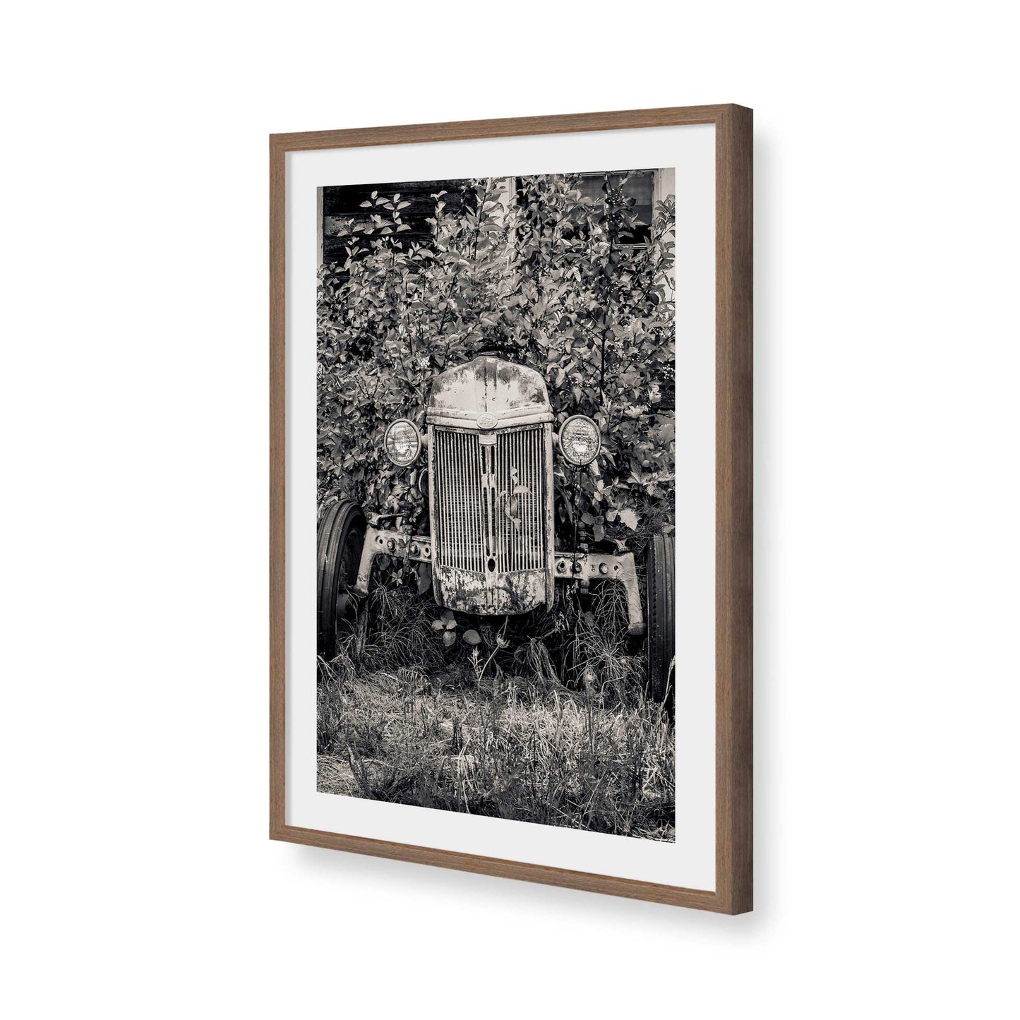 [Color:Walnut], Picture of art in a Walnut frame of the corner