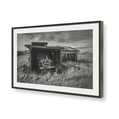 [Color:Satin Black], Picture of art in a Satin Black frame of the corner