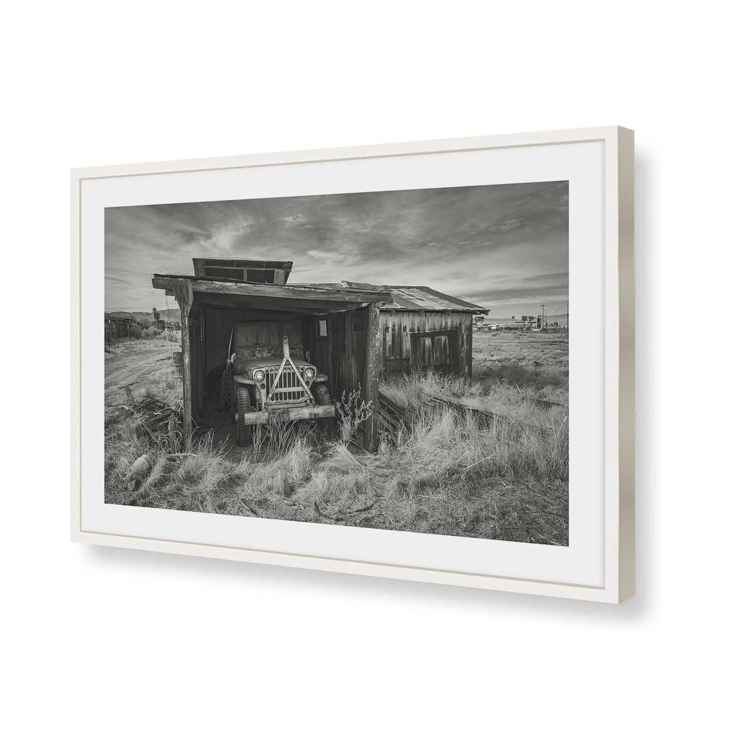 [Color:Opaque White], Picture of art in a Opaque White frame of the corner