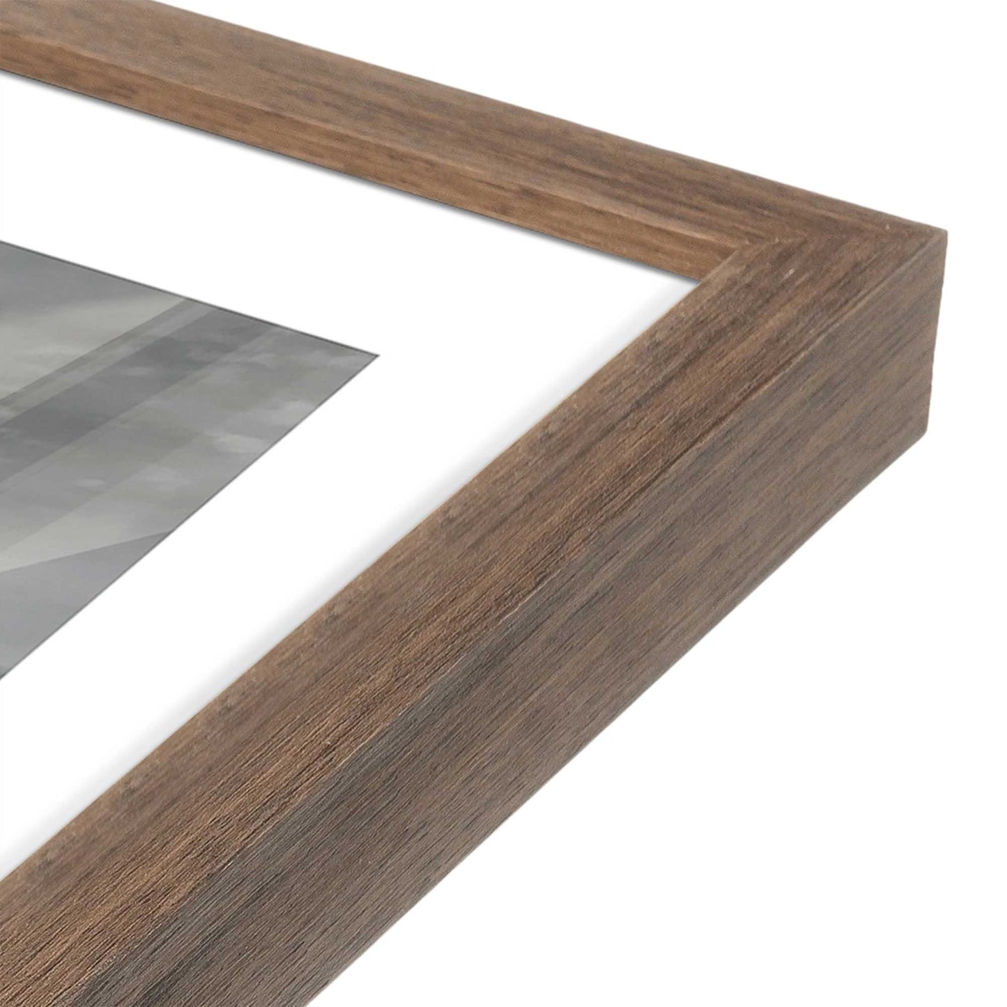 [Color:Walnut], Picture of art in a Walnut frame at an angle