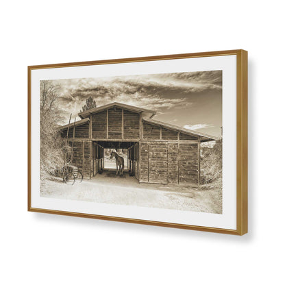 [Color:Polished Gold], Picture of art in a Polished Gold frame of the corner