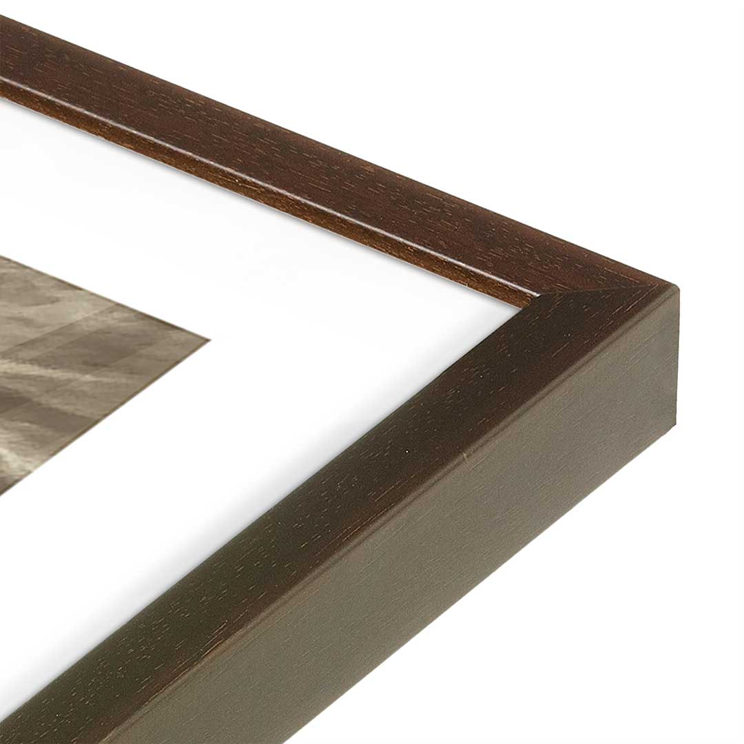 [Color:Brown], Picture of art in a Brown frame at an angle