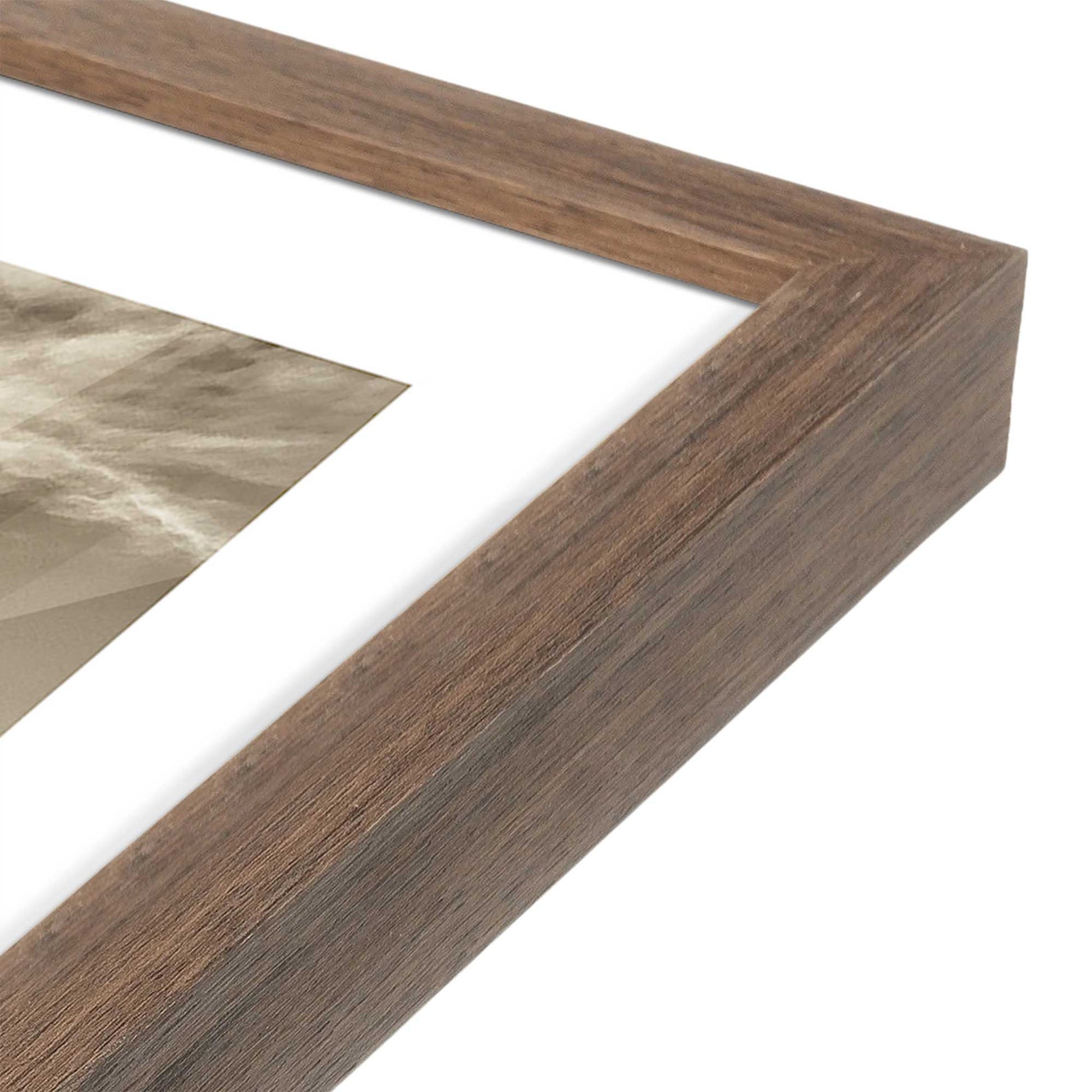 [Color:Walnut], Picture of art in a Walnut frame at an angle