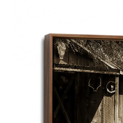 [Color:Walnut], Picture of art in a Walnut frame at an angle