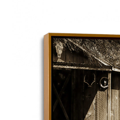 [Color:Polished Gold], Picture of art in a Polished Gold frame at an angle