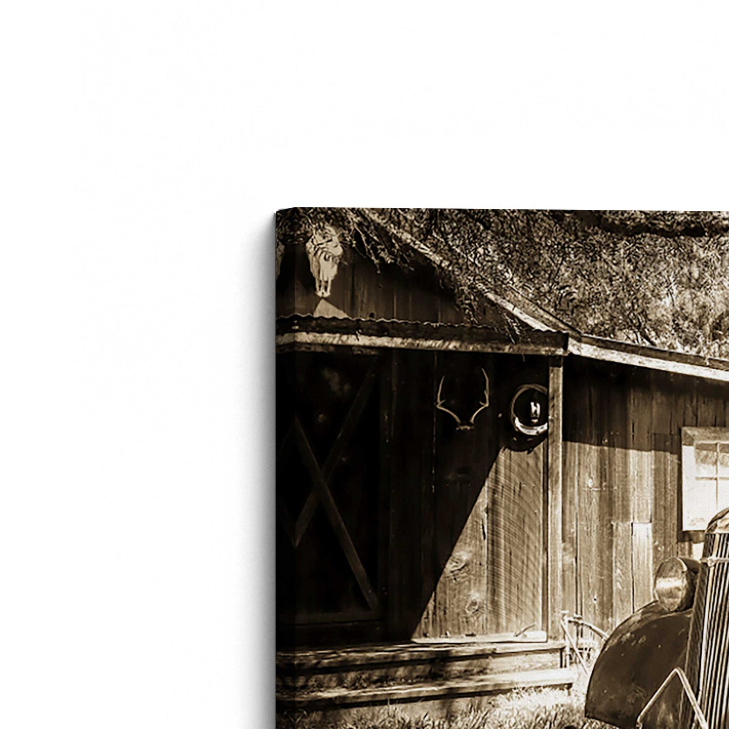 [Color:Stretched Canvas], Picture of the corner of the art