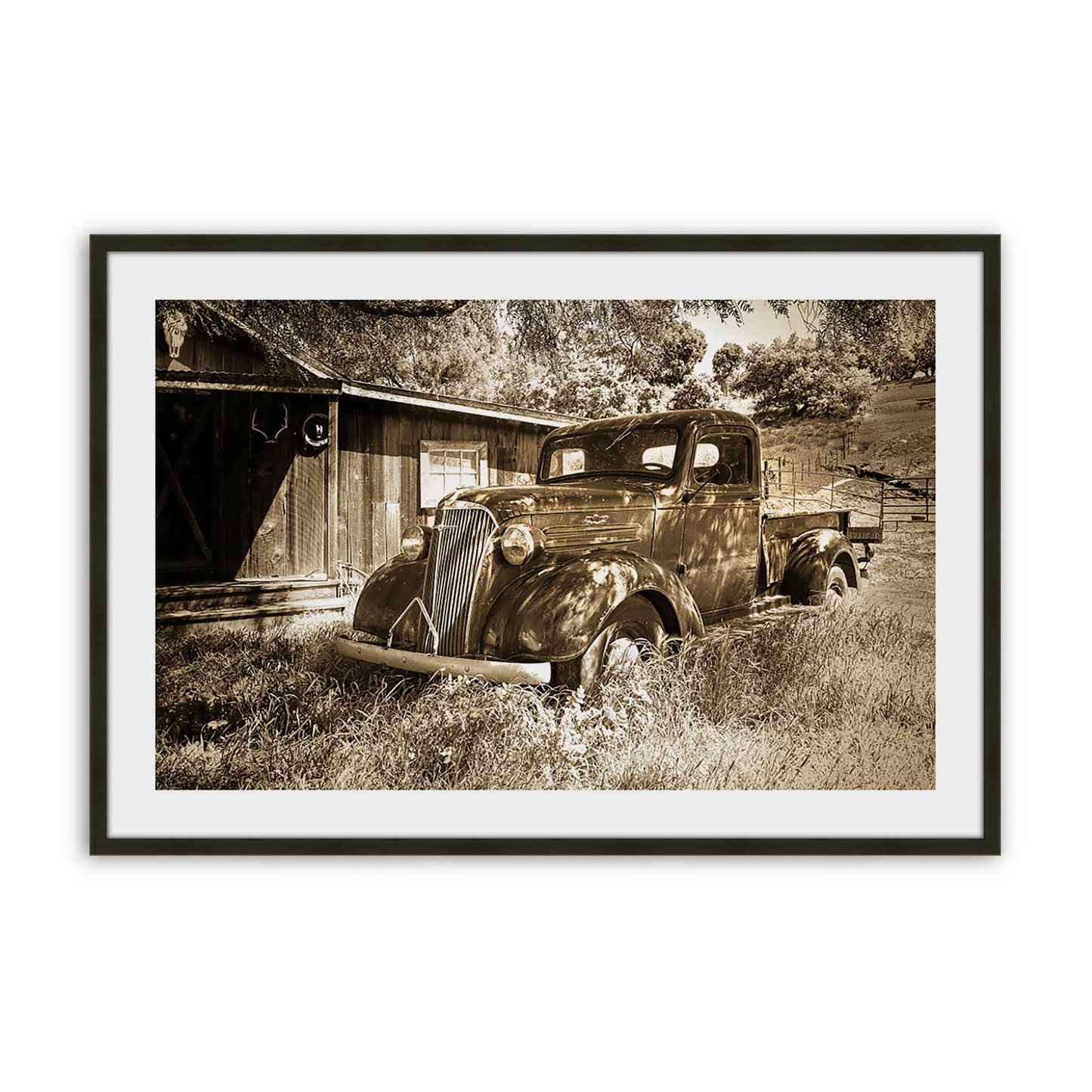 [Color:Satin Black], Picture of art in a Satin Black frame