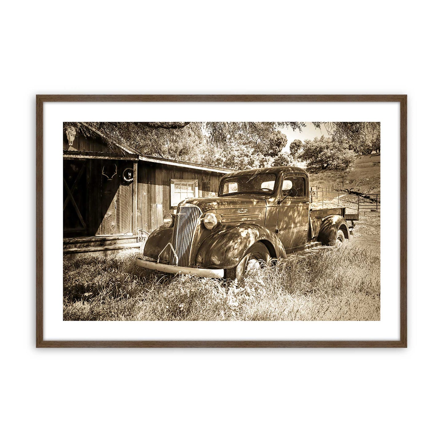 [Color:Walnut], Picture of art in a Walnut frame