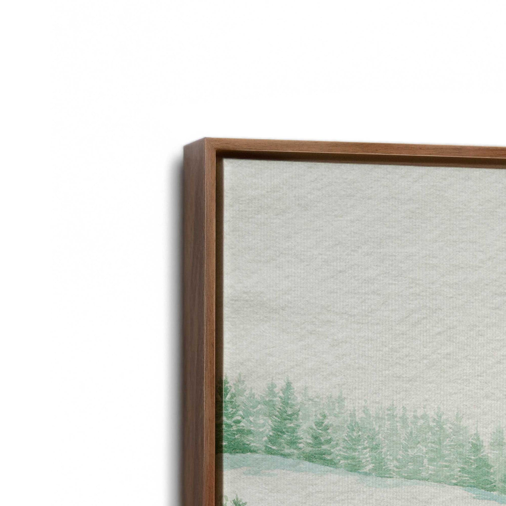 [Color:Walnut], Picture of art in a Walnut frame at an angle