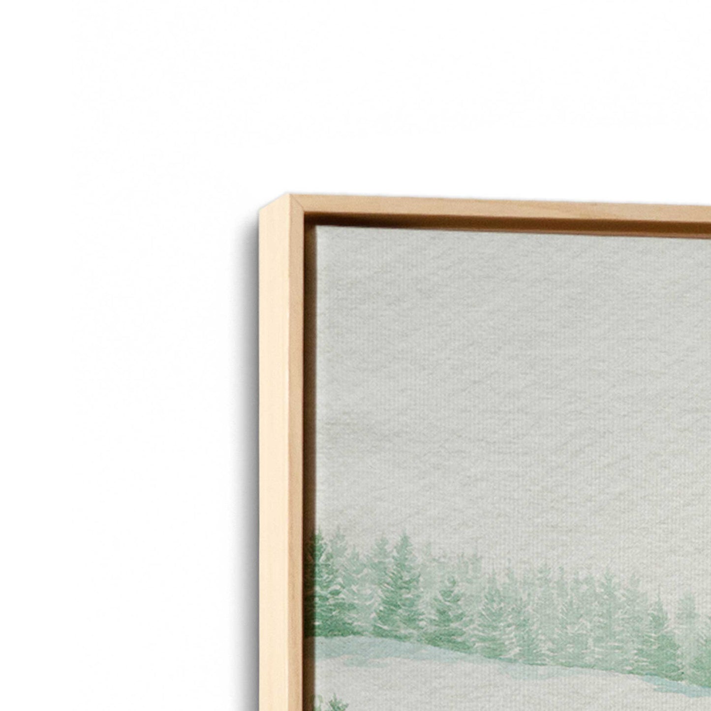 [Color:American Maple], Picture of art in a American Maple frame at an angle