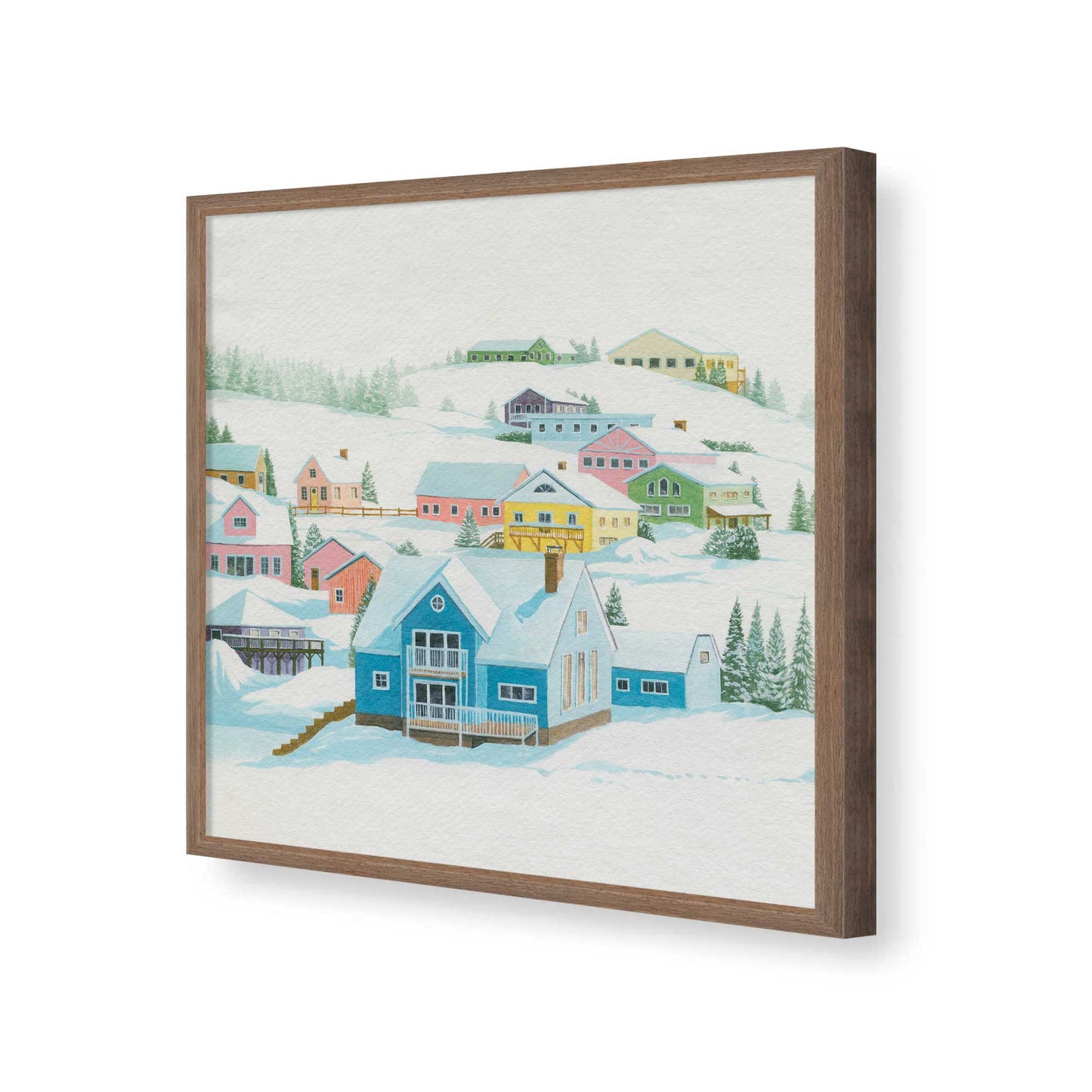 [Color:Walnut], Picture of art in a Walnut frame of the corner