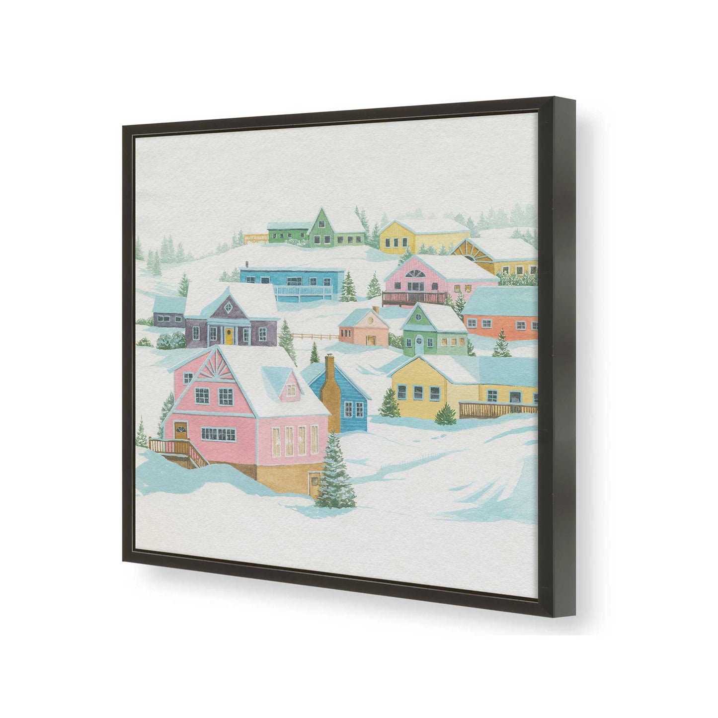[Color:Satin Black], Picture of art in a Satin Black frame of the corner