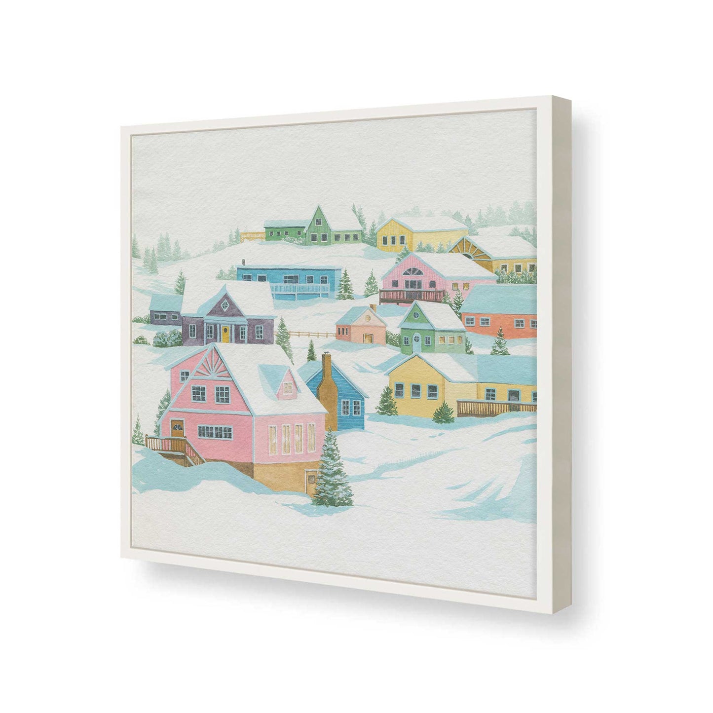 [Color:Opaque White], Picture of art in a Opaque White frame of the corner