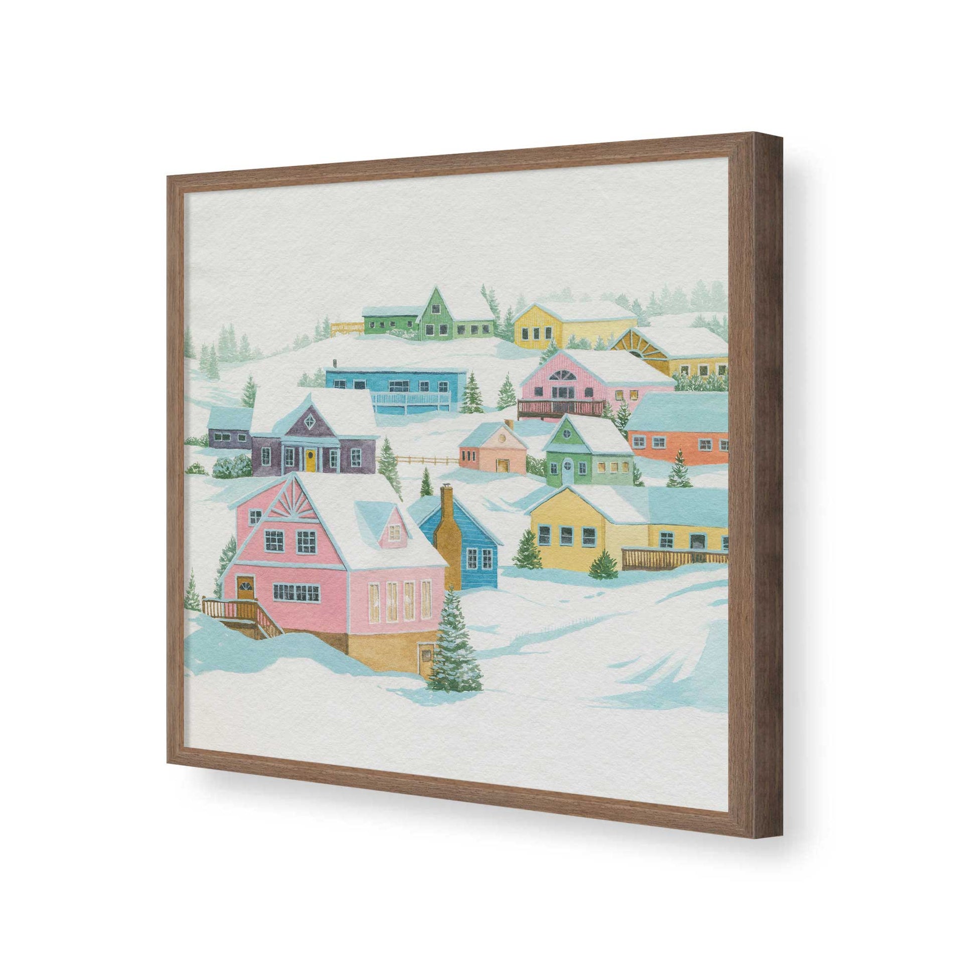 [Color:Walnut], Picture of art in a Walnut frame of the corner