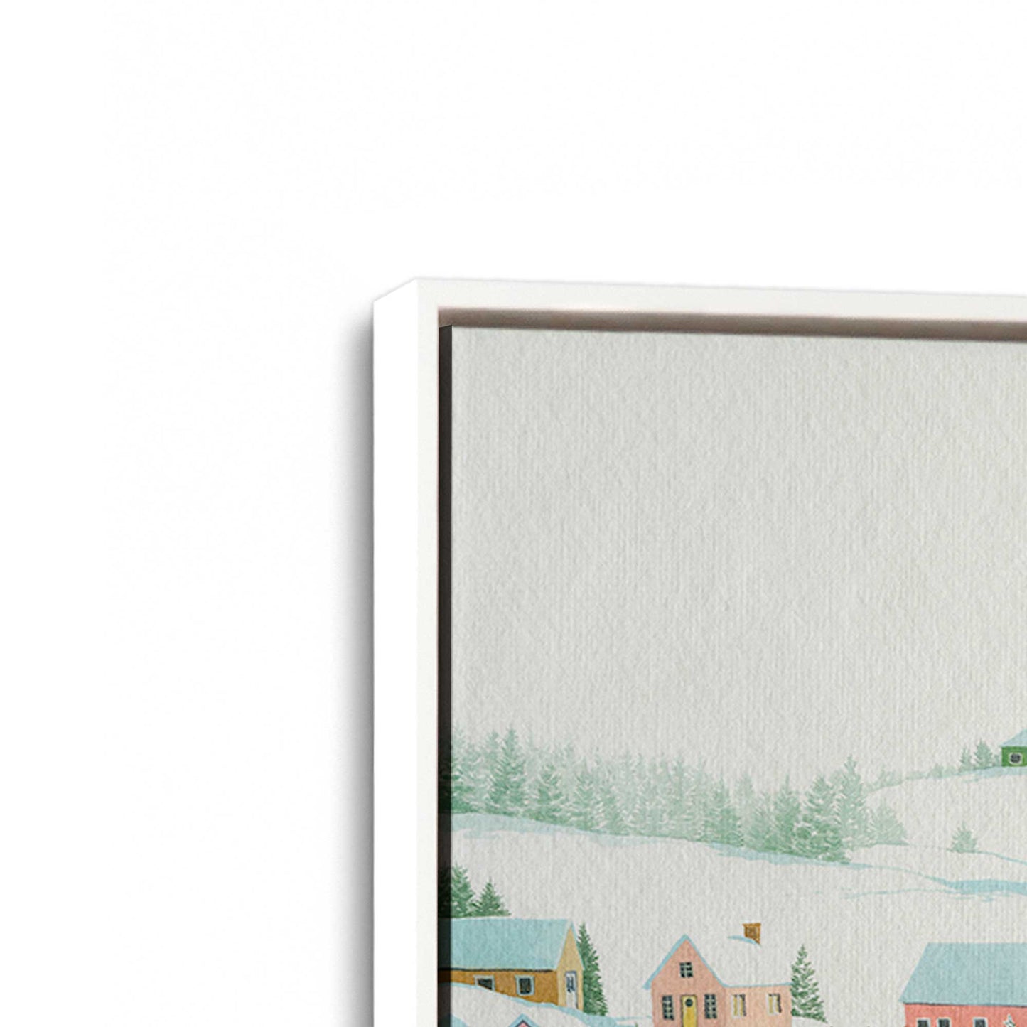 [Color:Opaque White], Picture of art in a White frame at an angle