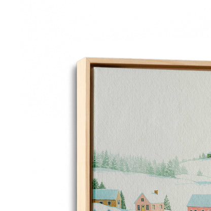 [Color:American Maple], Picture of art in a American Maple frame at an angle