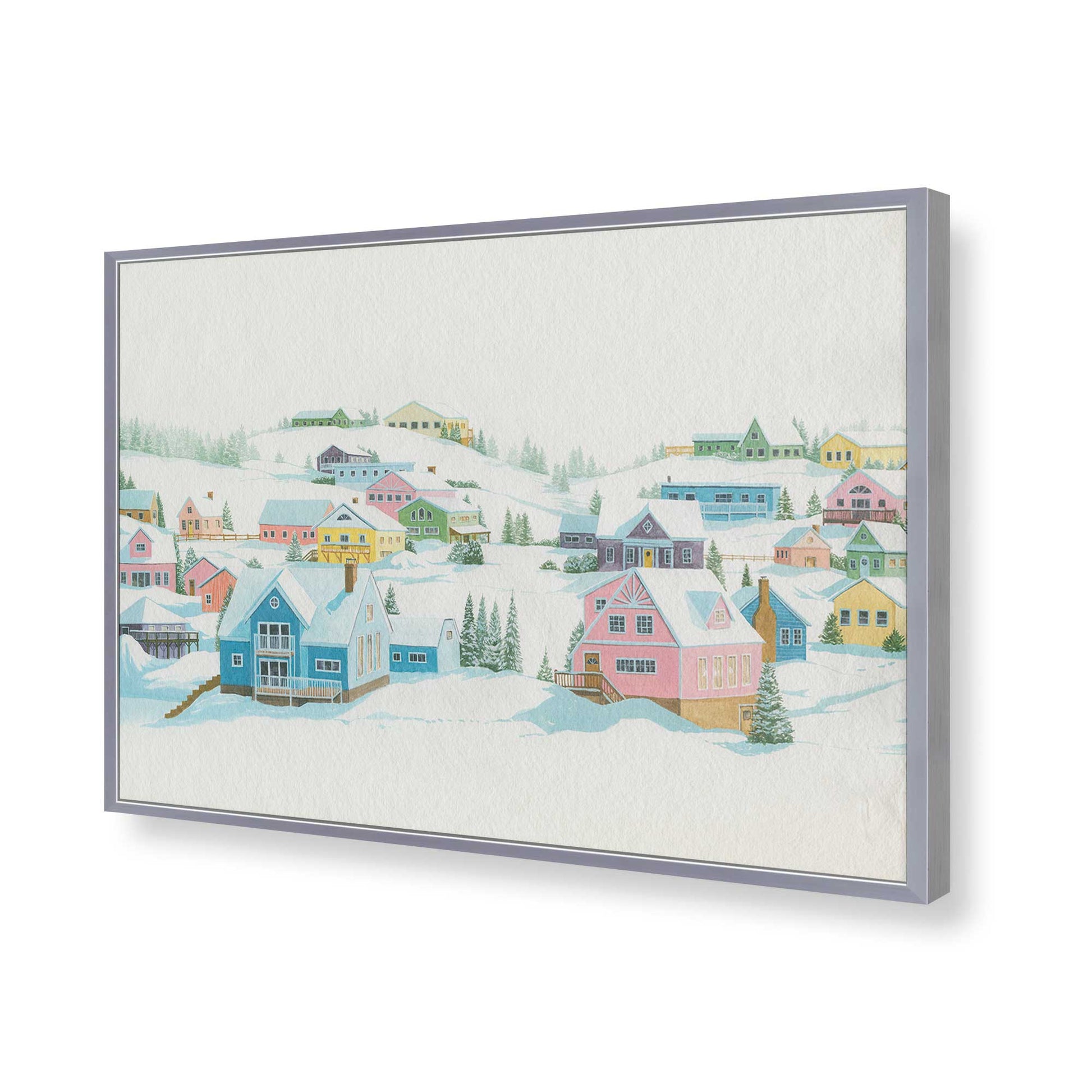 [Color:Polished Chrome], Picture of art in a Polished Chrome frame of the corner