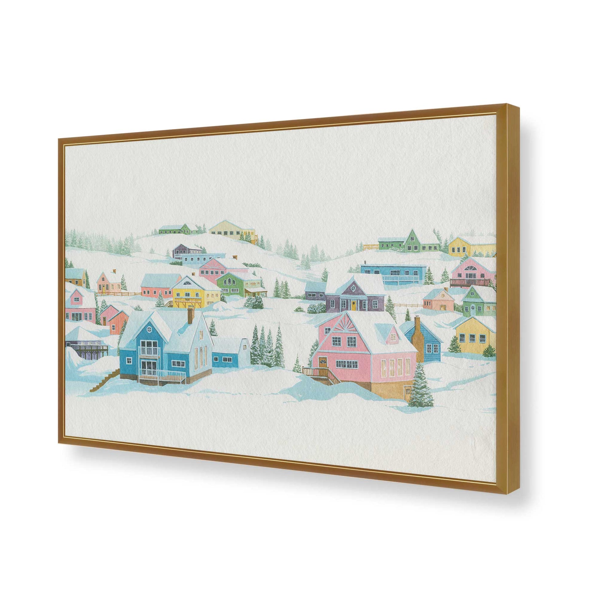 [Color:Polished Gold], Picture of art in a Polished Gold frame of the corner