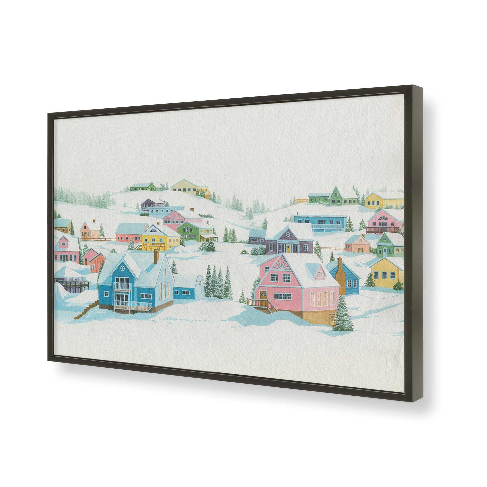 [Color:Satin Black], Picture of art in a Satin Black frame of the corner