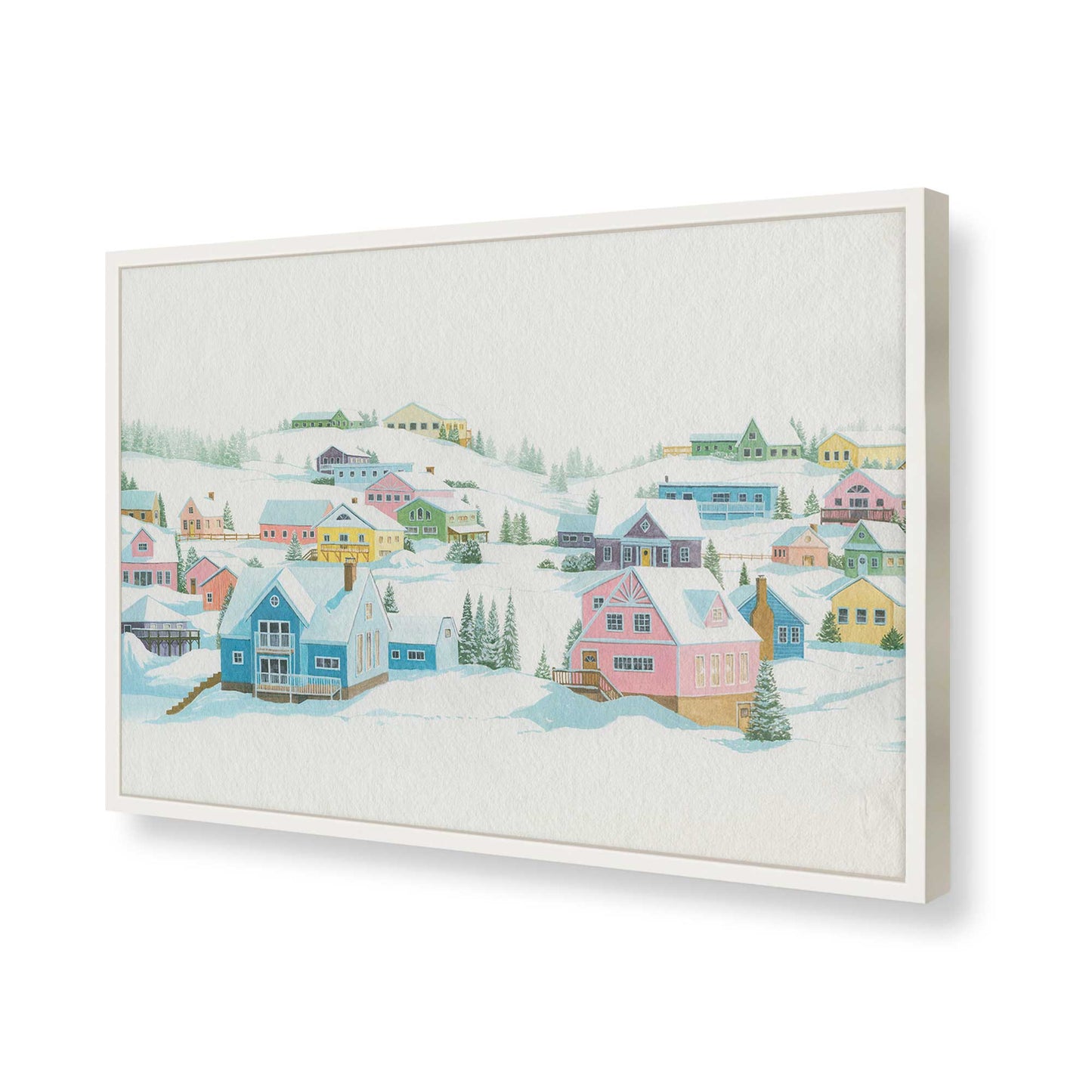 [Color:Opaque White], Picture of art in a Opaque White frame of the corner