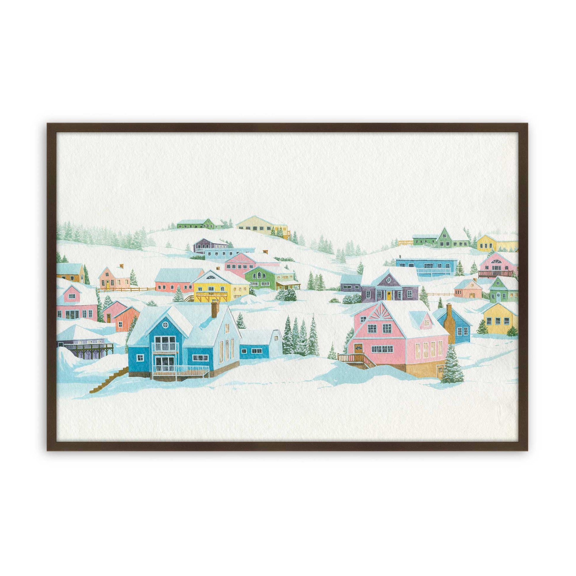 [Color:Brown], Picture of art in a Brown frame