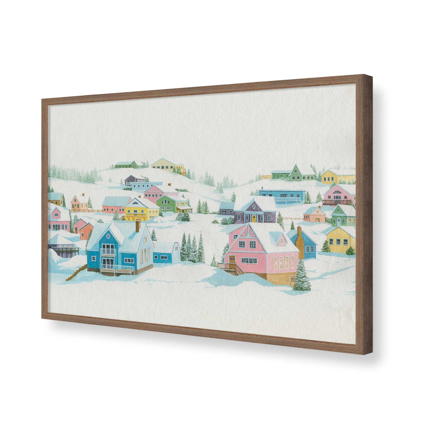 [Color:Walnut], Picture of art in a Walnut frame of the corner