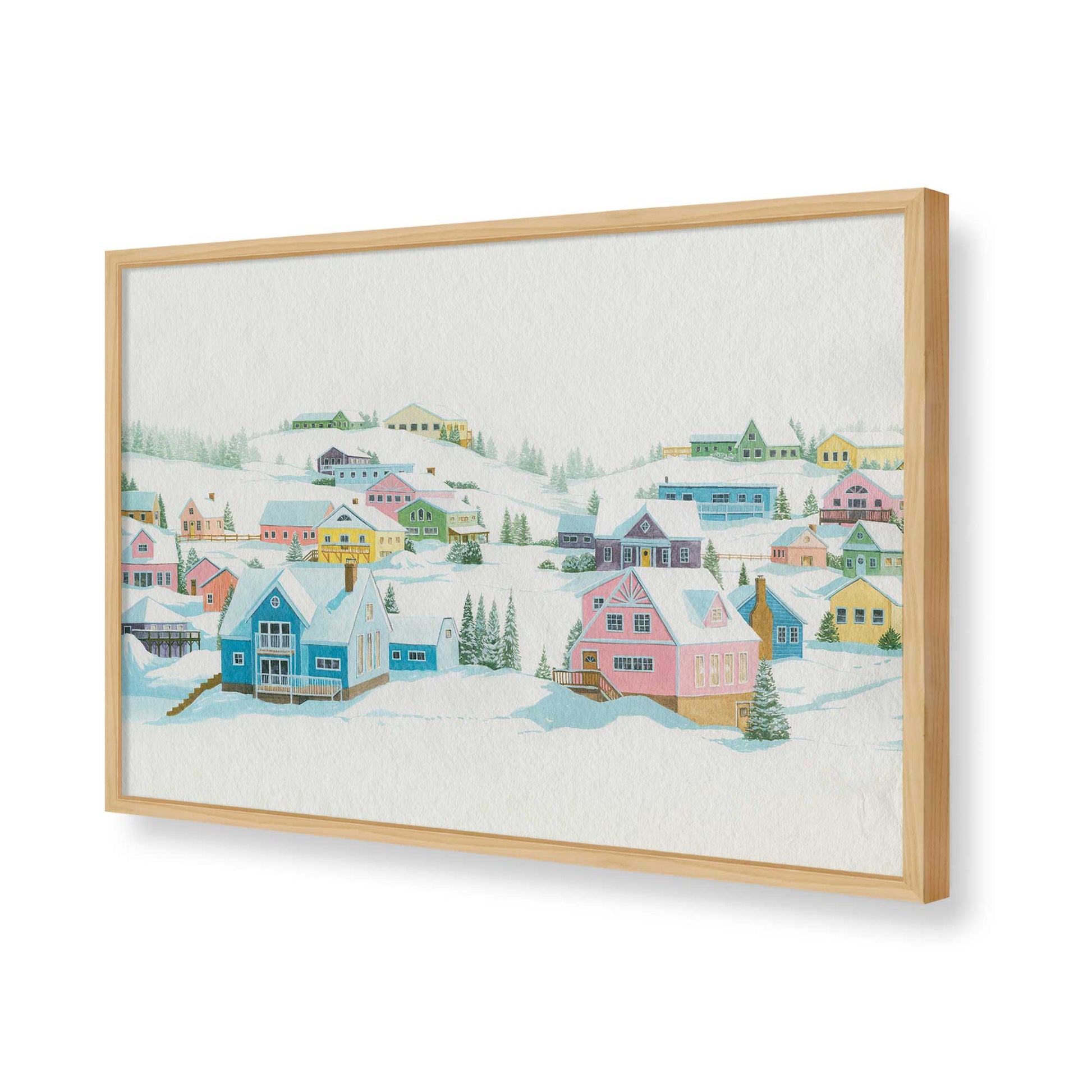 [Color:American Maple], Picture of art in a American Maple frame of the corner