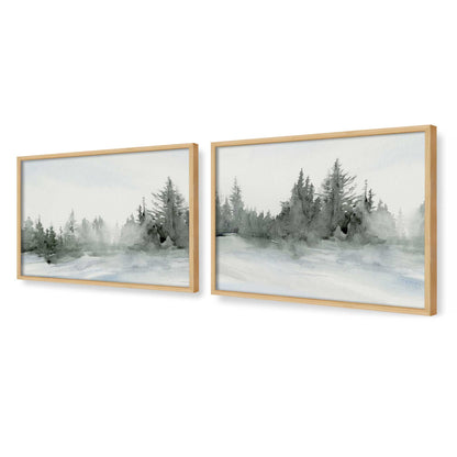 [Color:American Maple], Picture of art in a American Maple frame at an angle