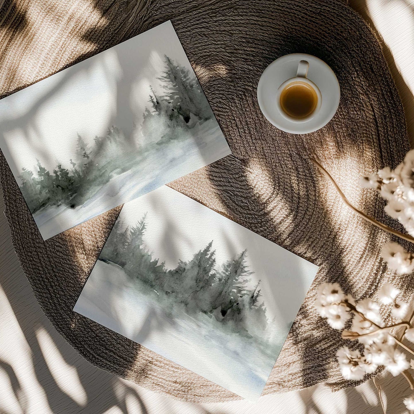 [color:Rolled Print], Picture of art in a room