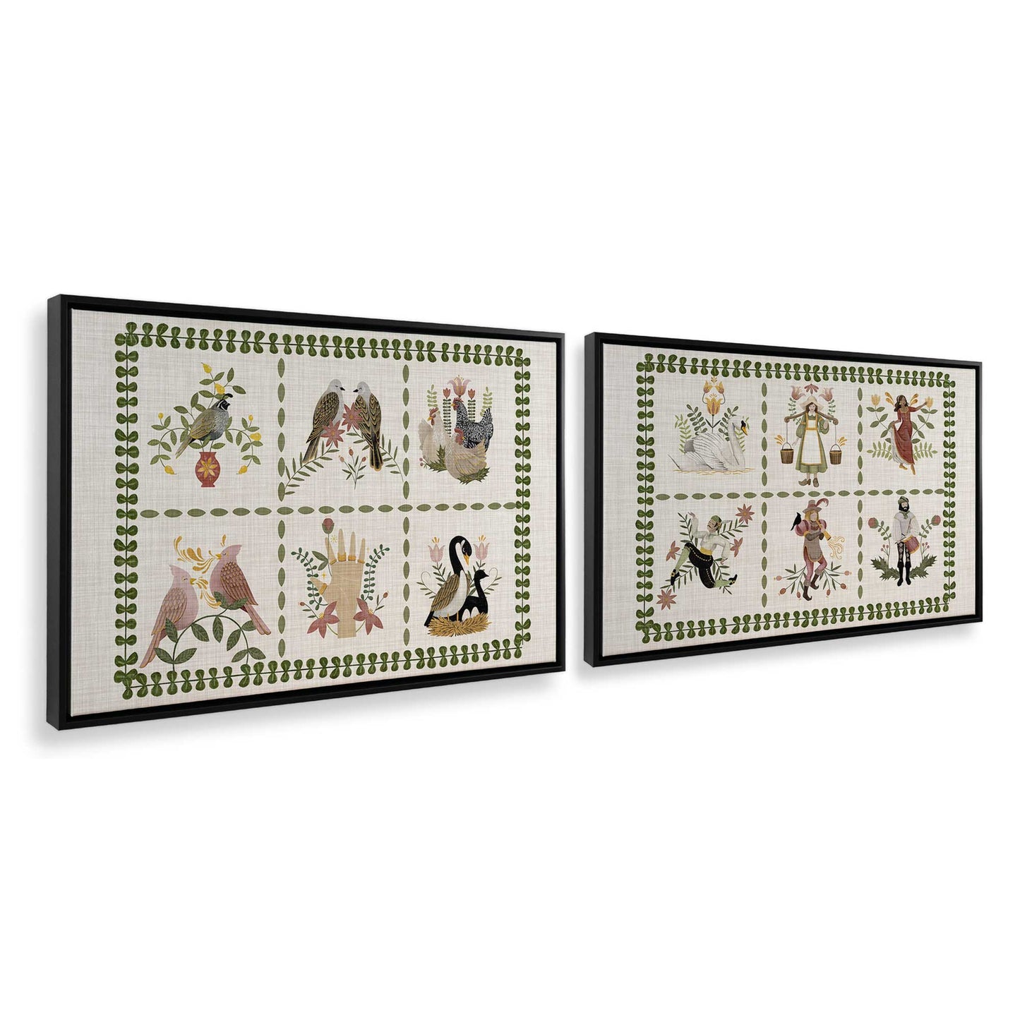 [Color:Satin Black], Picture of art in a Satin Black frame at an angle