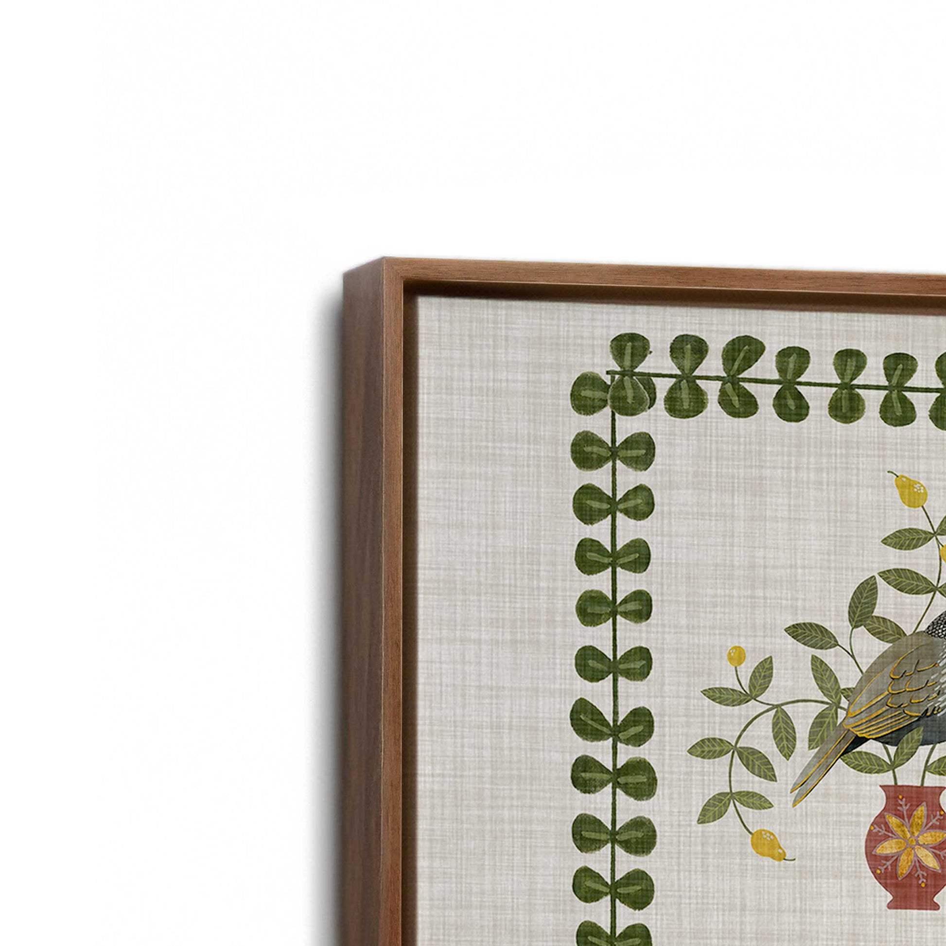 [Color:Walnut], Picture of the corner of the art