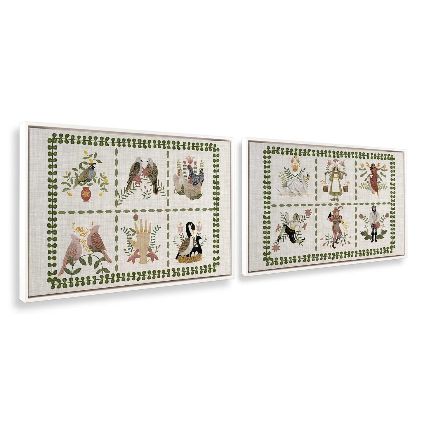 [Color:Opaque White], Picture of art in a White frame at an angle