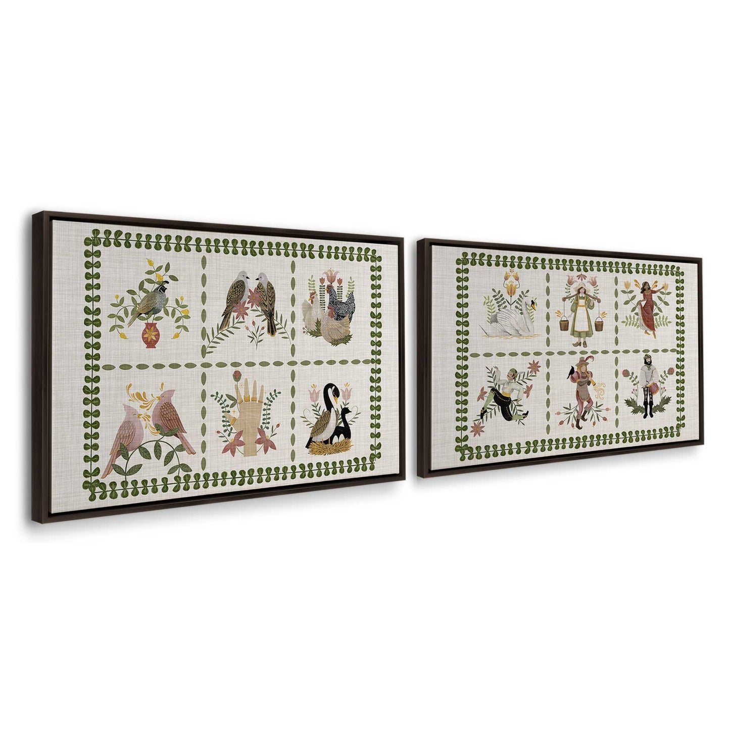 [Color:Espresso], Picture of art in an espresso frame at an angle