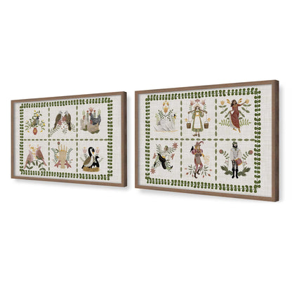 [Color:Walnut], Picture of art in a Walnut frame at an angle