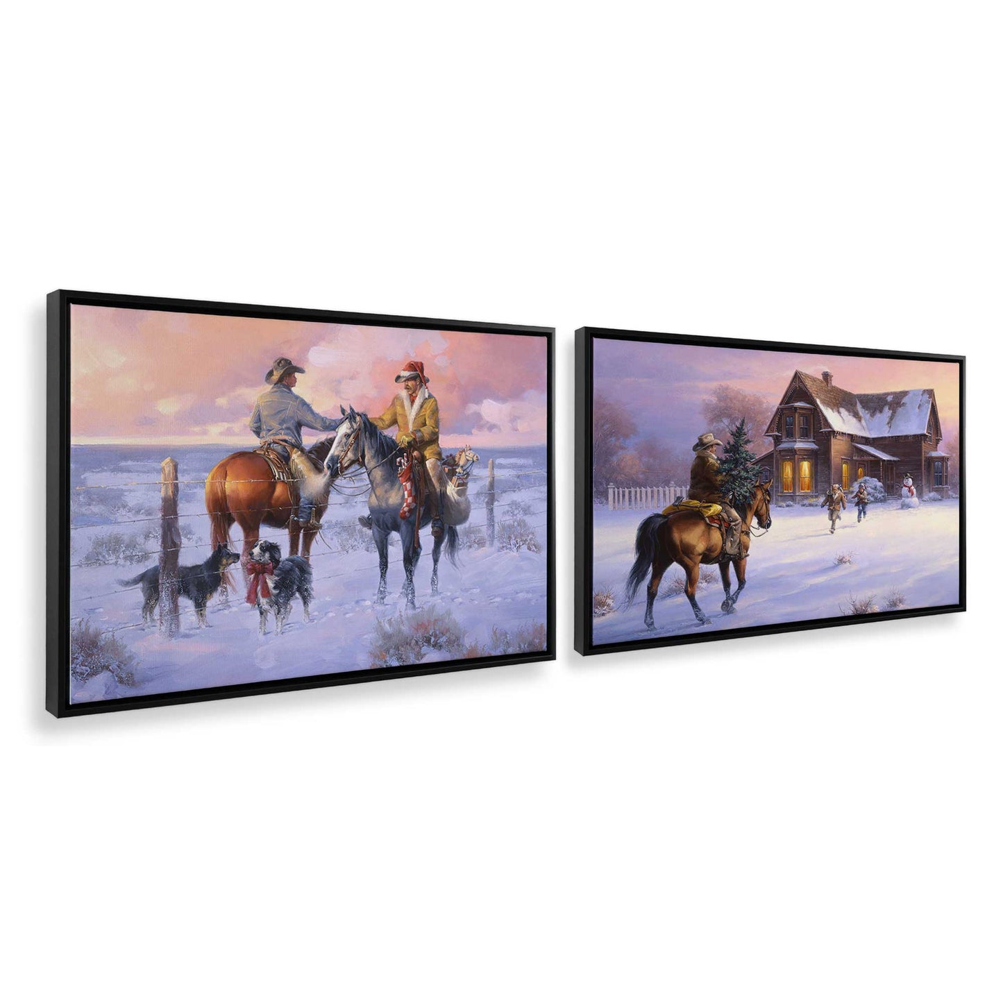 [Color:Satin Black], Picture of art in a Satin Black frame at an angle