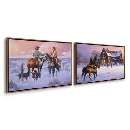 [Color:Walnut], Picture of art in a Walnut frame at an angle