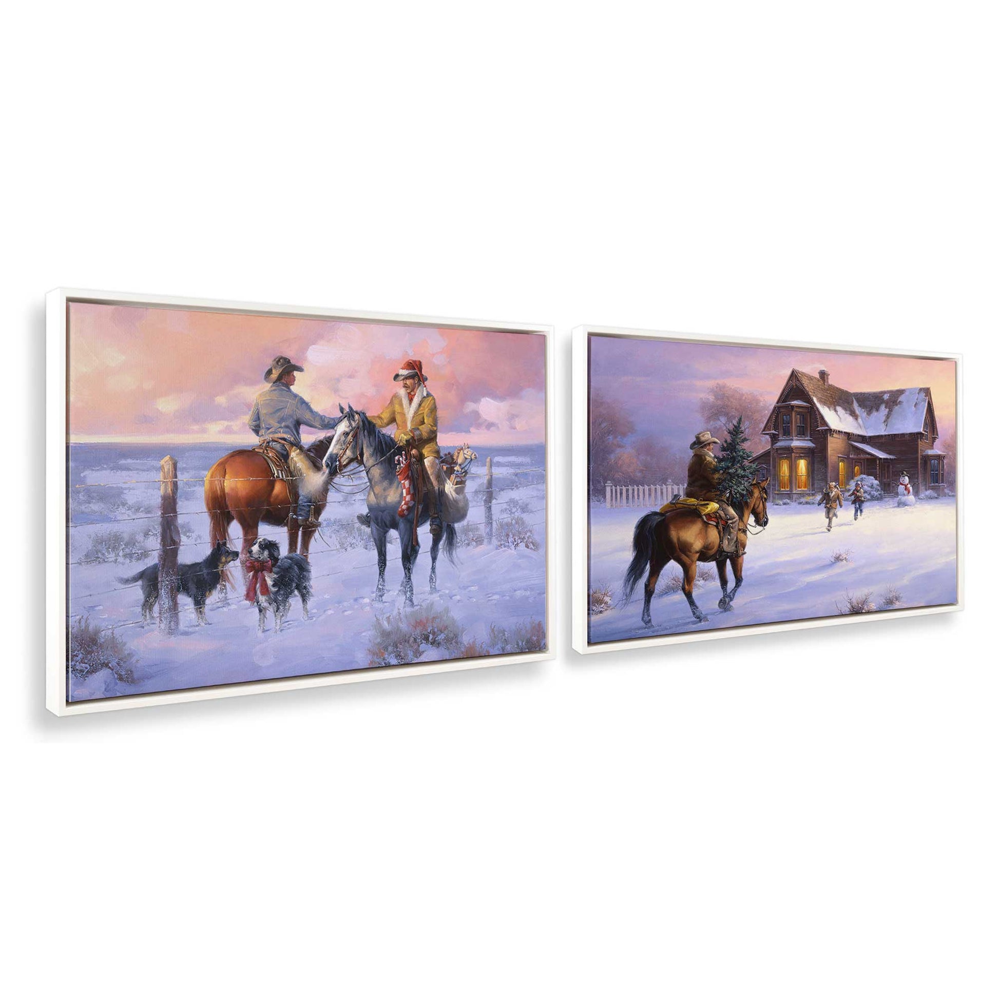 [Color:Opaque White], Picture of art in a White frame at an angle