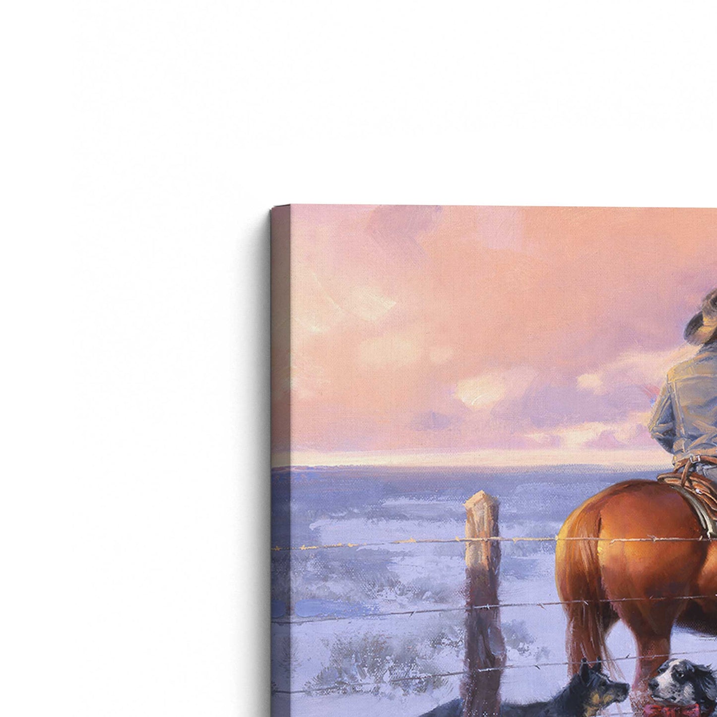 [Color:Stretched Canvas], Picture of the corner of the art