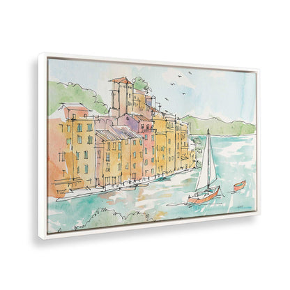 [Color:Opaque White], Picture of art in a White frame at an angle