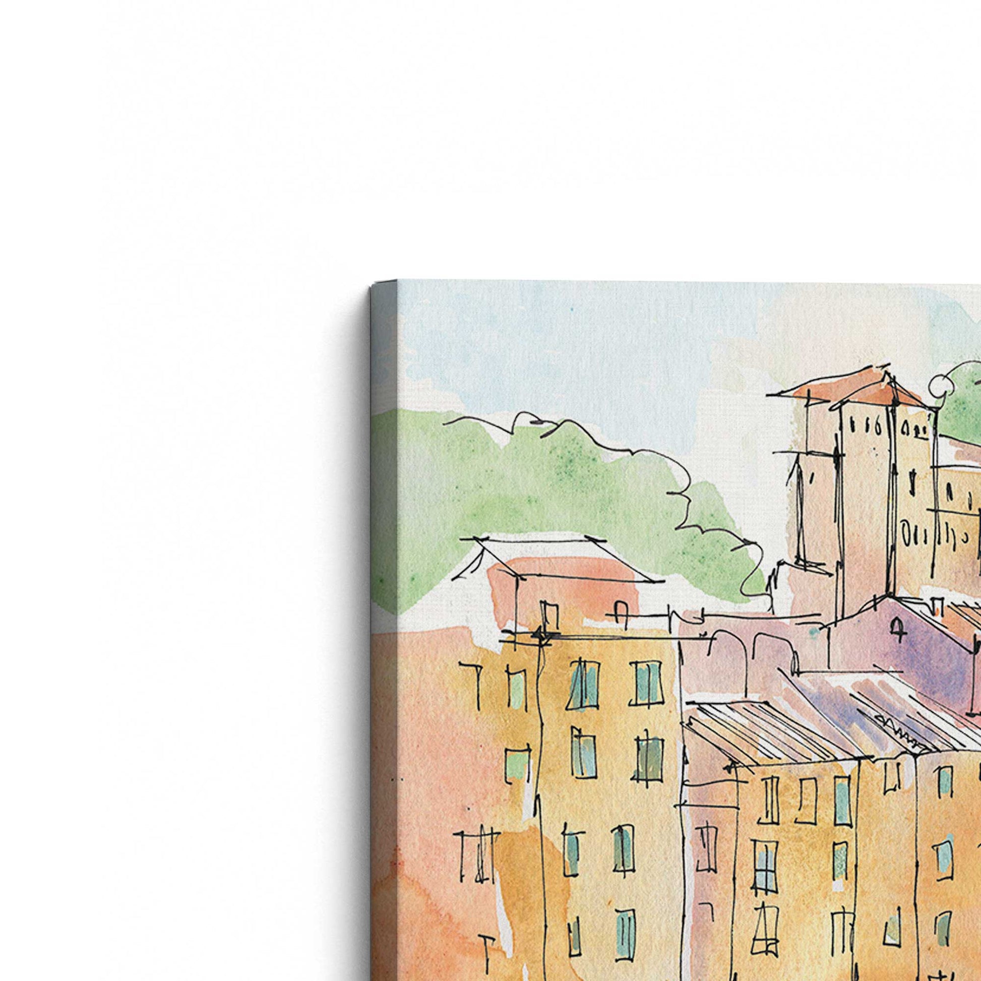 [Color:Stretched Canvas], Picture of the corner of the art