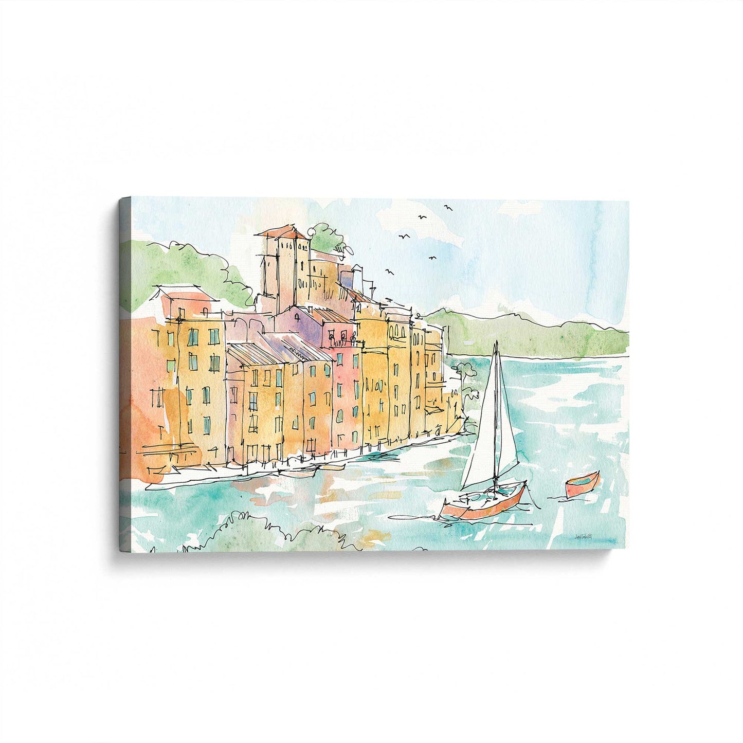 [Color:Stretched Canvas], Picture of art at an angle